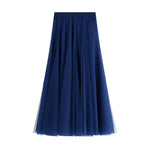 Long Gauzy Skirt Skirt Women Autumn Winter High Waist Mid Length Tulle Skirt Pleated Skirt A Line Skirt Fairy Skirt - Quality Home Clothing| Beauty