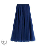 Long Gauzy Skirt Skirt Women Autumn Winter High Waist Mid Length Tulle Skirt Pleated Skirt A Line Skirt Fairy Skirt - Quality Home Clothing| Beauty