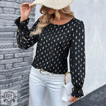 Autumn Long Sleeved Shirt Black Gilding Shirt Women - Quality Home Clothing| Beauty