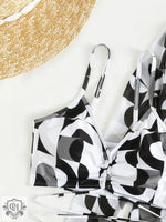 Floral Geometric Swimsuit Set - QH Clothing