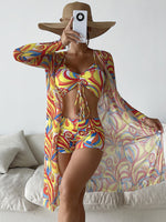 Floral Geometric Swimsuit Set - QH Clothing