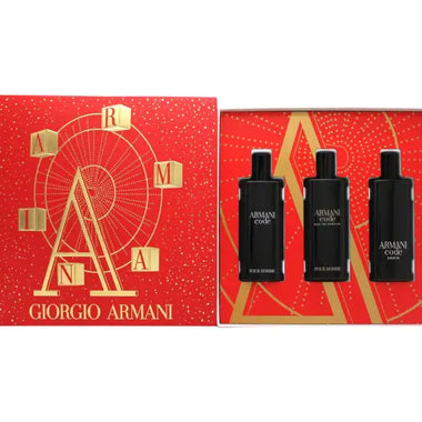 Giorgio Armani Code Gift Set 15ml Code EDT + 15ml Code EDP + 15ml Code Parfum - Fragrance