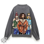 Girl Print Graphic Sweater Top - QH Clothing