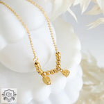 18K gold trendy and fashionable lotus flower with round bead design light luxury style anklet - QH Clothing