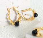 18K Gold Retro Fashion Hollow Thread Design Versatile Earrings - QH Clothing