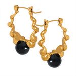 18K Gold Retro Fashion Hollow Thread Design Versatile Earrings - QH Clothing