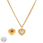 Exquisite 18K Gold Heart Shape Necklace: Timeless Elegance -  QH Clothing