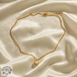 Exquisite 18K Gold Heart Shape Necklace: Timeless Elegance -  QH Clothing