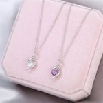 Elegant Solitaire Diamond Pendant Necklace for Mother's Day -  QH Clothing