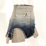 Gradient Ombre High Waist Denim Shorts - QH Clothing