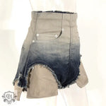 Gradient Ombre High Waist Denim Shorts - QH Clothing