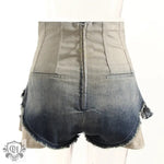 Gradient Ombre High Waist Denim Shorts - QH Clothing