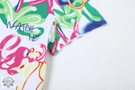 Graffiti Print Shorts Set - Clothing