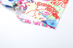 Graffiti Print Shorts Set - Clothing