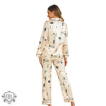 ​Satin Tropical Print Pajama Set -  QH Clothing