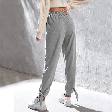 Gray Casual Sports Pants Women - QH Clothing