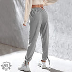 Gray Casual Sports Pants Women - QH Clothing