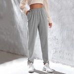 Gray Casual Sports Pants Women - QH Clothing