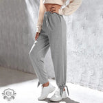 Gray Casual Sports Pants Women - QH Clothing