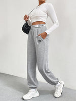 Spring Gray Wide Leg Dance Pants - QH Clothing