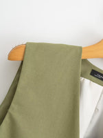 Green Button Summer Vest - Clothing