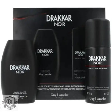 Guy Laroche Drakkar Noir Gift Set 100ml EDT + 150ml Deodorant Spray - QH Clothing