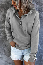 Casual Hooded Drawstring Pocket Hoodie - QH Clothing