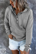 Casual Hooded Drawstring Pocket Hoodie - QH Clothing