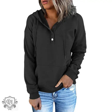 Casual Hooded Drawstring Pocket Hoodie - QH Clothing