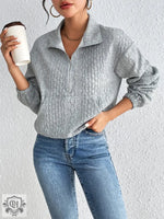 Casual Zipper Top for Autumn - QH Clothing