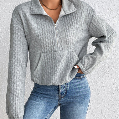 Casual Zipper Top for Autumn - QH Clothing