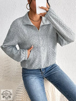 Casual Zipper Top for Autumn - QH Clothing