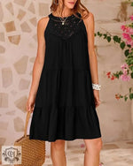 Halter Lace A-Line Summer Dress - QH Clothing