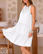 Halter Lace A-Line Summer Dress - QH Clothing