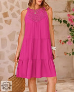 Halter Lace A-Line Summer Dress - QH Clothing