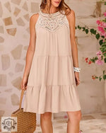 Halter Lace A-Line Summer Dress - QH Clothing