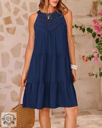 Halter Lace A-Line Summer Dress - QH Clothing