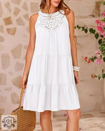 Halter Lace A-Line Summer Dress - QH Clothing