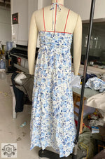 Shoulder Baring Floral Maxi Dress - QH Clothing