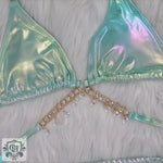 Crystal Diamond Halter Bikini Swimsuit - QH Clothing