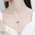 Heart and Cross Projection Necklace: A Fashionable Tribute to Love and Faith -  QH Clothing