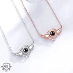 Heart and Wings Projection Necklace: A Symbol of Noble Love and Freedom -  QH Clothing