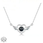 Heart and Wings Projection Necklace: A Symbol of Noble Love and Freedom -  QH Clothing