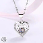 Heart's Enchantment: Diamond Antler Projection Necklace -  QH Clothing