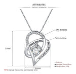 Heart of Love Zircon Pendant Necklace -  QH Clothing