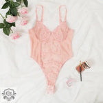 ​Heart Print Mesh Bodysuit -  QH Clothing