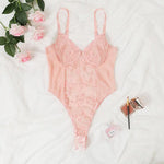 ​Heart Print Mesh Bodysuit -  QH Clothing