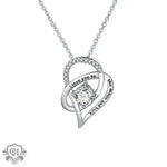 Elegant Heart-Shaped Zircon Pendant Necklace: A Timeless Gift for Your Beloved Daughter -  QH Clothing