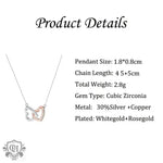 Heart-to-Heart Diamond Double Links Necklace: A Timeless Symbol of Endless Love -  QH Clothing