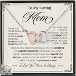 Two-Tone Love and Gratitude Diamond Necklace Gift Set -  QH Clothing